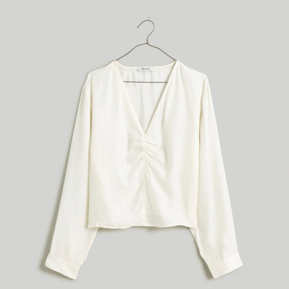 Brushed Ruched-Front Top MAKE ME AN OFFER!!!!